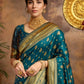 Rajwada Teal Green Silk Blend Woven Pithani Saree For Women