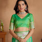 Rajwada Green Silk Blend Woven Elegant Saree For Women