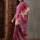 Rajwada Pink And Cream Silk Blend Printed Elegant Saree For Women