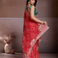 Rajwada Red Georgette Embroidered Saree For Women