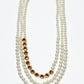 Rajwada White And Pink Alloy Pearl Embellished Neckpiece For Women