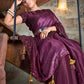 Rajwada Women Festive Designer Violet Saree With Unstitched Blouse
