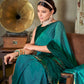 Rajwada Women Teal Saree With Unstitched Blouse