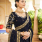 Rajwada Women Dark Blue Saree With Unstitched Blouse