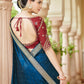 Rajwada Women Dark Blue Saree With Unstitched Blouse