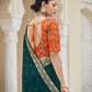 Rajwada Women Teal Saree With Unstitched Blouse