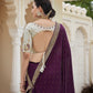Rajwada Women Violet Saree With Unstitched Blouse