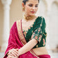 Rajwada Women Magenta Saree With Unstitched Blouse
