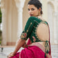 Rajwada Women Magenta Saree With Unstitched Blouse
