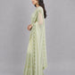 Pista Green Soft Net Embellished Saree