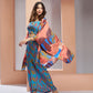 Rajwada Blue Linen Printed Stitched Co-Ord Set For Women