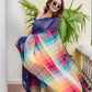 Rajwada Multi-Colour Cotton Blend Printed Saree For Women