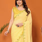 Rajwada Yellow Georgette Embroidered Saree For Women