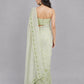 Pista Green Soft Net Embellished Saree