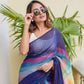 Rajwada Multi-Colour Cotton Blend Printed Saree For Women