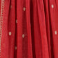 Rajwada Red Georgette Embellished Kurta Set For Women