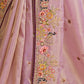 Rajwada Lavender Satin Embroidered Saree For Women