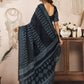 Rajwada Black Cotton Linen Zari Work Saree For Women
