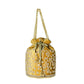Rajwada Mustard Suede Embellished Potli For Women