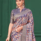 Rajwada Multicolour Silk Blend Woven Printed Saree For Women