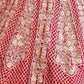 Rajwada Red Georgette Embellished Semi Stitched Lehenga For Women