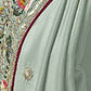 Rajwada Sea Green Georgette Embroidered Elegant Saree For Women