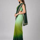Dark Green Silk Blend Embellished Saree