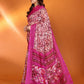 Rajwada Pink Silk Blend Printed Saree For Women