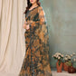 Rajwada Multicolor Georgette Printed Saree For Women