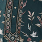 Rajwada Green Viscose Silk Embroidered Stitched Kurta Set For Men