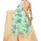Rajwada Sea Green Silk Blend Floral Printed Saree For Women