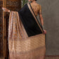 Rajwada Black And Gold Silk Blend Printed Elegant Saree For Women