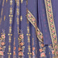 Rajwada Purple Georgette Embroidered Semi-Stitched lehenga For Women