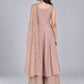 Light Pink Silk Blend Embellished Kurta Set