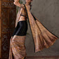 Rajwada Black And Gold Silk Blend Printed Elegant Saree For Women
