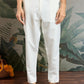 Rajwada White Silk Blend Embroidered Stitched Kurta Set For Men