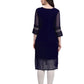 Rajwada Navy Blue Georgette Embroidered Kurti For Women