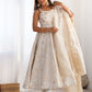 Rajwada White And Gold Silk Blend Embellished Kurta Set For Women