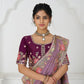 Rajwada Lavender Viscose Silk Embroidered Saree For Women