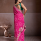 Rajwada Pink Georgette Embroidered Saree For Women