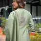 Rajwada Light Green Silk Blend Embroidered Stitched Kurta Set For Women