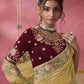 Rajwada Yellow Georgette Embroidered Elegant Saree For Women