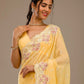 Rajwada Yellow Crush Embroidered Saree For Women