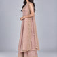 Light Pink Silk Blend Embellished Kurta Set