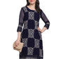 Rajwada Navy Blue Georgette Embroidered Kurti For Women