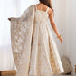 Rajwada White And Gold Silk Blend Embellished Kurta Set For Women