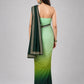 Dark Green Silk Blend Embellished Saree