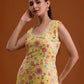 Rajwada Yellow Georgette Embroidered Semi-Sitched Kurta Set For Women