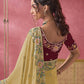 Rajwada Yellow Georgette Embroidered Elegant Saree For Women