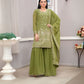 Rajwada Green Georgette Embroidered Stitched Kurta Set For Women